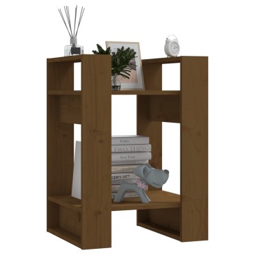 vidaXL Βιβλιοθήκη/Διαχωριστικό Χώρου Μελί 41x35x57cm Μασίφ Πεύκο 1 τεμ.