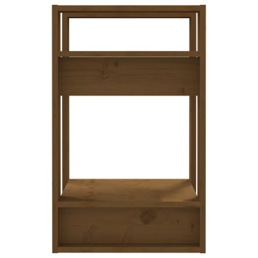 vidaXL Βιβλιοθήκη/Διαχωριστικό Χώρου Μελί 41x35x57cm Μασίφ Πεύκο 1 τεμ.