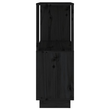 vidaXL Βιβλιοθήκη/Διαχωριστικό Χώρου Μαύρο 51x25x70cm Μασίφ Πεύκο 1 τεμ.