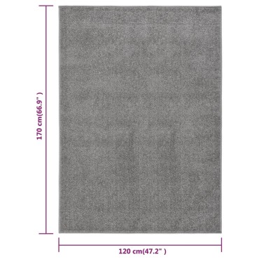 vidaXL Χαλί Κοντό Πέλος Γκρι 120x170cm