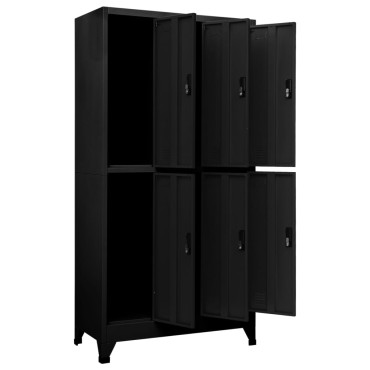 vidaXL Φοριαμός Μαύρος 90x45x180cm Ατσάλινος 1 τεμ.