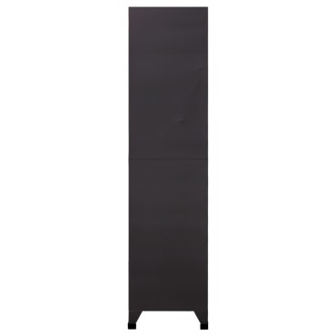 vidaXL Φοριαμός Ανθρακί και Λευκός 90x45x180cm Ατσάλινος 1 τεμ.