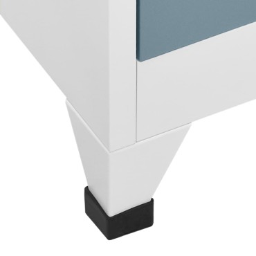 vidaXL Φοριαμός Ανοιχτό Γκρι & Σκούρο Γκρι 90x45x180cm Ατσάλινος 1 τεμ.
