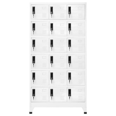 vidaXL Φοριαμός Λευκός 90x40x180cm Ατσάλινος 1 τεμ.