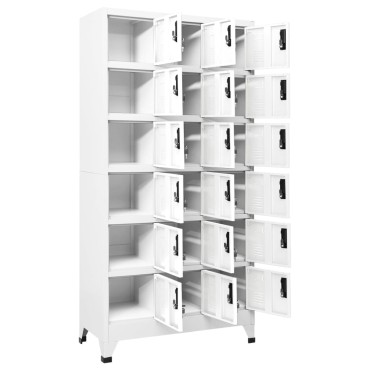 vidaXL Φοριαμός Λευκός 90x40x180cm Ατσάλινος 1 τεμ.