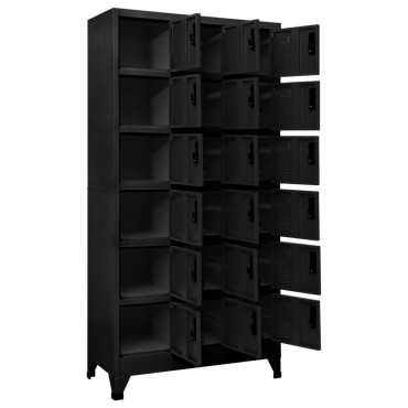 vidaXL Φοριαμός Μαύρος 90x40x180cm Ατσάλινος 1 τεμ.
