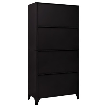 vidaXL Φοριαμός Μαύρος 90x40x180cm Ατσάλινος 1 τεμ.