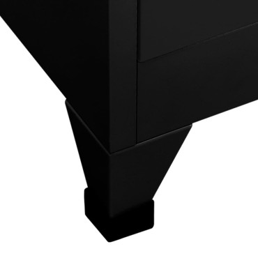 vidaXL Φοριαμός Μαύρος 90x40x180cm Ατσάλινος 1 τεμ.
