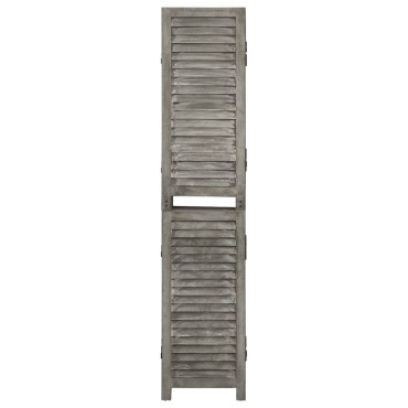 vidaXL Διαχωριστικό Δωματίου με 6 Πάνελ Γκρι 214x166cm Μασίφ Ξύλο 1 τεμ.
