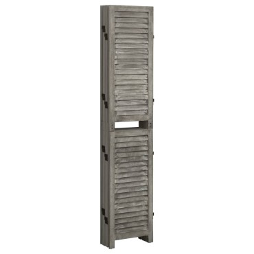 vidaXL Διαχωριστικό Δωματίου με 6 Πάνελ Γκρι 214x166cm Μασίφ Ξύλο 1 τεμ.