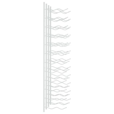 vidaXL Ραφιέρες Κρασιών Τοίχου για 24 Φιάλες 2 τεμ. Λευκές Σιδερένιες 22,5x2,5x116cm