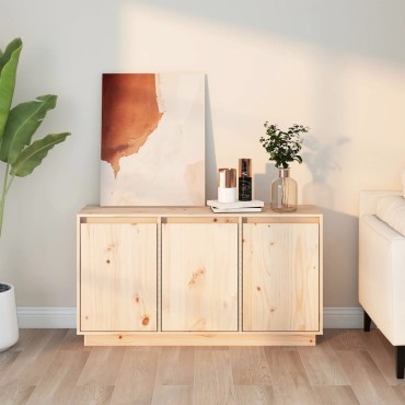 vidaXL Ντουλάπι 111x34x60cm από Μασίφ Ξύλο Πεύκου 1 τεμ.
