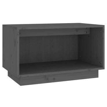 vidaXL Έπιπλο Τηλεόρασης Γκρι 60x35x35cm από Μασίφ Ξύλο Πεύκου