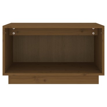 vidaXL Έπιπλο Τηλεόρασης Καφέ Μελί 60x35x37cm από Μασίφ Ξύλο Πεύκου