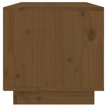 vidaXL Έπιπλο Τηλεόρασης Καφέ Μελί 60x35x37cm από Μασίφ Ξύλο Πεύκου