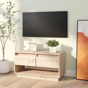 vidaXL Έπιπλο Τηλεόρασης 74x34x40cm από Μασίφ Ξύλο Πεύκου