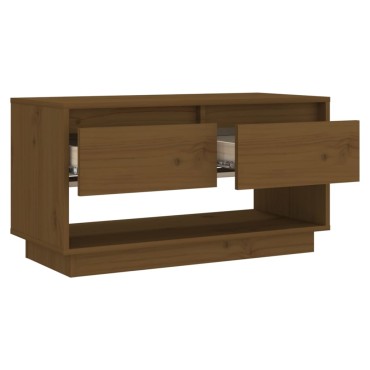 vidaXL Έπιπλο Τηλεόρασης Καφέ Μελί 74x34x40cm από Μασίφ Ξύλο Πεύκου