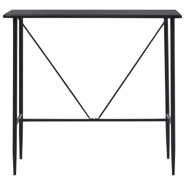 vidaXL Τραπέζι Μπαρ Μαύρο 120x60x110cm από MDF 1 τεμ.