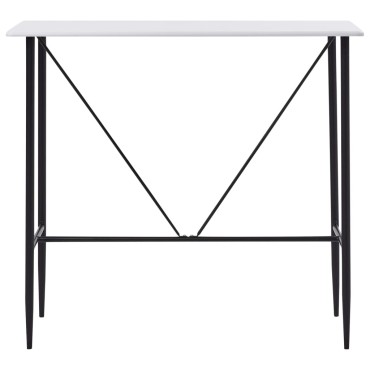 vidaXL Τραπέζι Μπαρ Λευκό 120x60x110cm από MDF 1 τεμ.