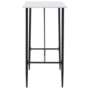 vidaXL Τραπέζι Μπαρ Λευκό 120x60x110cm από MDF 1 τεμ.