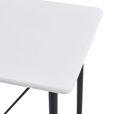 vidaXL Τραπέζι Μπαρ Λευκό 120x60x110cm από MDF 1 τεμ.