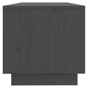 vidaXL Έπιπλο Τηλεόρασης Γκρι 90x35x35cm από Μασίφ Ξύλο Πεύκου