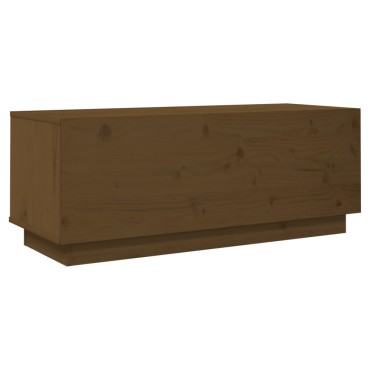 vidaXL Έπιπλο Τηλεόρασης Καφέ Μελί 90x35x35cm από Μασίφ Ξύλο Πεύκου