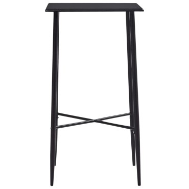 vidaXL Τραπέζι Μπαρ Μαύρο 60x60x111cm από MDF 1 τεμ.