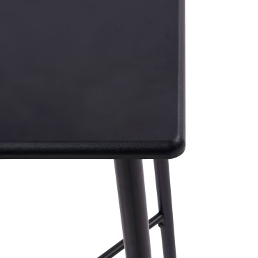 vidaXL Τραπέζι Μπαρ Μαύρο 60x60x111cm από MDF 1 τεμ.