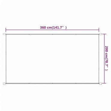 vidaXL Τέντα Κάθετη Τερακότα 200 x 360 εκ. από Ύφασμα Oxford