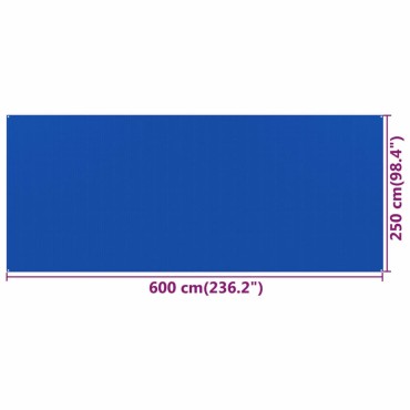 vidaXL Χαλί Σκηνής Μπλε 250 x 600 εκ. από HDPE