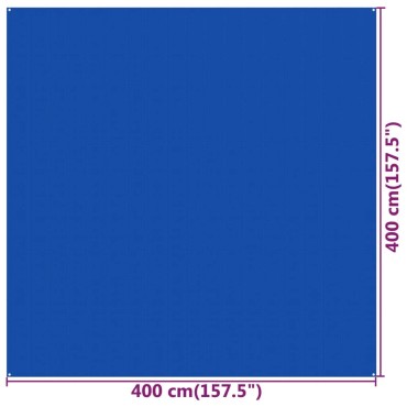 vidaXL Χαλί Σκηνής Μπλε 400 x 400 εκ. από HDPE