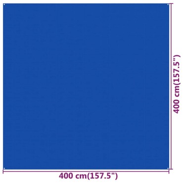 vidaXL Χαλί Σκηνής Μπλε 400 x 400 εκ. από HDPE
