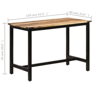 vidaXL Τραπεζαρία 110x60x76cm από Μασίφ Ξύλο Μάνγκο 1 τεμ.