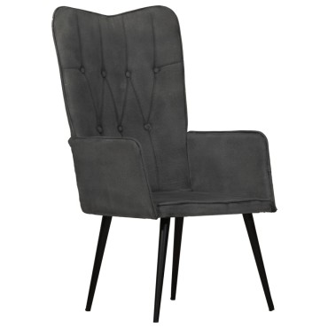 vidaXL Πολυθρόνα Μαύρη από Καραβόπανο 55x41x97cm 1 τεμ.