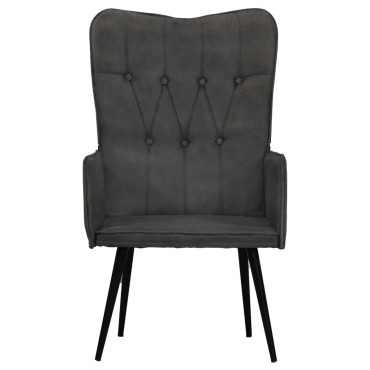 vidaXL Πολυθρόνα Μαύρη από Καραβόπανο 55x41x97cm 1 τεμ.