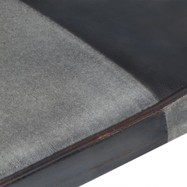 vidaXL Πολυθρόνα Γκρι από Γνήσιο Δέρμα 55x41x97cm 1 τεμ.