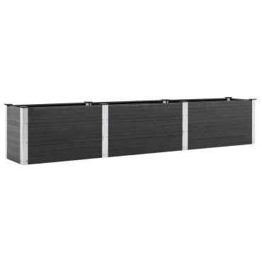 vidaXL Ζαρντινιέρα Υπερυψωμένη Γκρι 300 x 50 x 54 εκ. από WPC