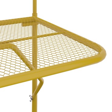 vidaXL Τραπέζι Μπαλκονιού Χρυσό 60x40cm από Ατσάλι 1 τεμ.