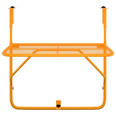 vidaXL Τραπέζι Μπαλκονιού Κίτρινο 60x40cm από Ατσάλι 1 τεμ.