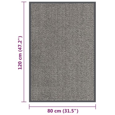 vidaXL Πατάκι Εισόδου Θυσανωτό Ανοιχτό Καφέ 80 x 120 εκ.