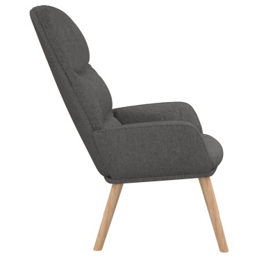 vidaXL Πολυθρόνα Relax Σκούρο Γκρι Υφασμάτινη 70x77x98cm 1 τεμ.