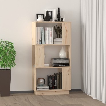 vidaXL Βιβλιοθήκη/Διαχωριστικό Χώρου 51x25x101cm Μασίφ Ξύλο Πεύκου 1 τεμ.