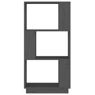 vidaXL Βιβλιοθήκη/Διαχωριστικό Χώρου Γκρι 51x25x101cm Μασίφ Πεύκο 1 τεμ.