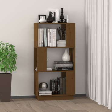 vidaXL Βιβλιοθήκη/Διαχωριστικό Χώρου Μελί 51x25x101cm Μασίφ Πεύκο 1 τεμ.