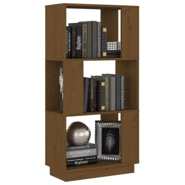 vidaXL Βιβλιοθήκη/Διαχωριστικό Χώρου Μελί 51x25x101cm Μασίφ Πεύκο 1 τεμ.