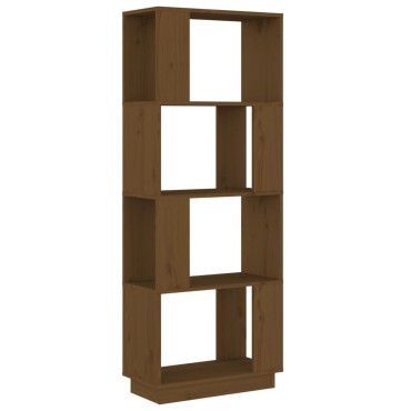 vidaXL Βιβλιοθήκη/Διαχωριστικό Χώρου Μελί 51x25x132cm Μασίφ Πεύκο 1 τεμ.