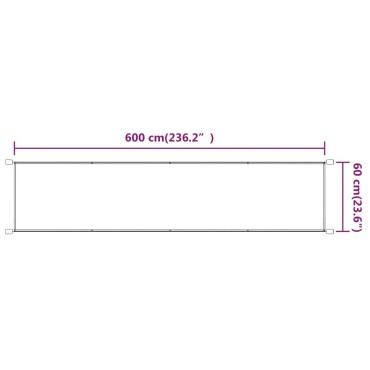 vidaXL Τέντα Κάθετη Μπλε 60 x 600 εκ. από Ύφασμα Oxford