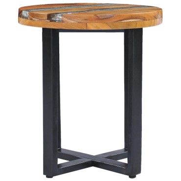 vidaXL Τραπεζάκι Σαλονιού 40x45cm από Μασίφ Ξύλο Teak / Συνθ. Ρητίνη 1 τεμ.