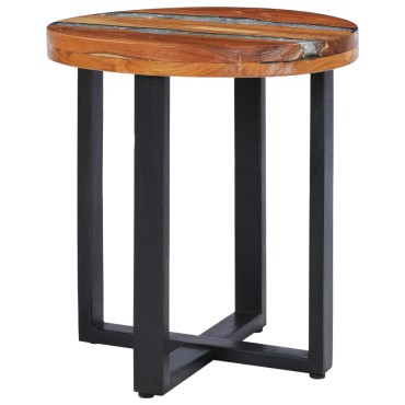 vidaXL Τραπεζάκι Σαλονιού 40x45cm από Μασίφ Ξύλο Teak / Συνθ. Ρητίνη 1 τεμ.